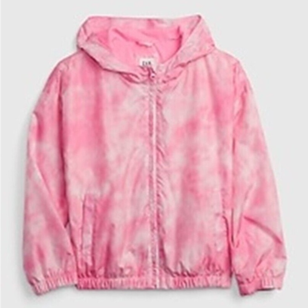 Gap Toddler Spring Pink Tie-Dye Hooded Jacket Size 2T